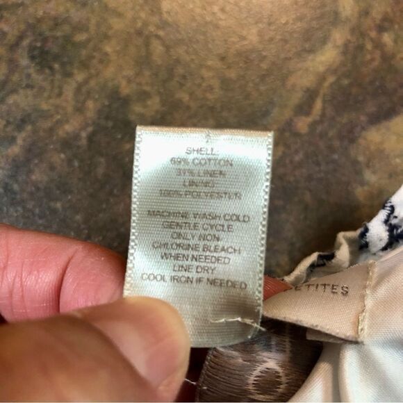 Ann Taylor Loft Nautical Blue and White Lined Dress Size XSP - Picture 10 of 11